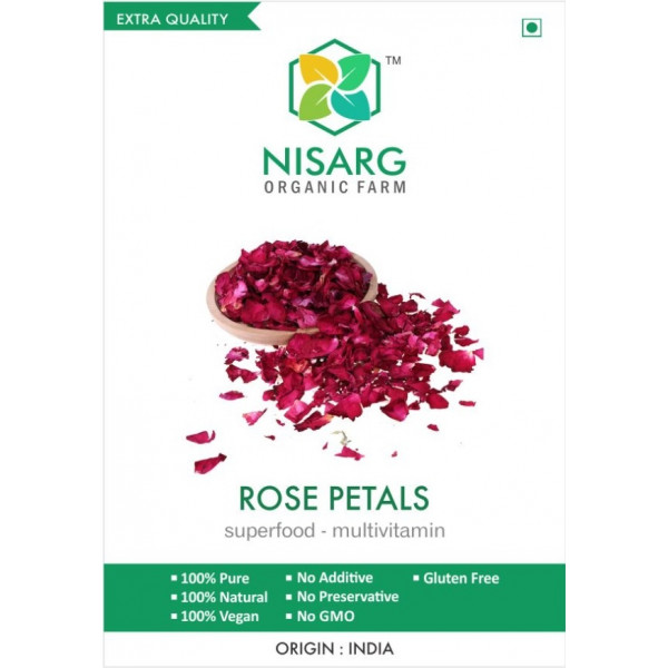 Nisarg Organic Red Rose Petals Powder 200g 