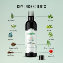 KHSUHPA HANDMADE AYURVEDIC HAIR OIL | 32 Ayurvedic Herbs & 8 Cold-Pressed Oils | Anti Hair Fall & Hair Growth (200ML)