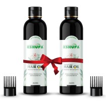 KHSUHPA HANDMADE AYURVEDIC HAIR OIL | 32 Ayurvedic Herbs & 8 Cold-Pressed Oils | Anti Hair Fall & Hair Growth (200ML)